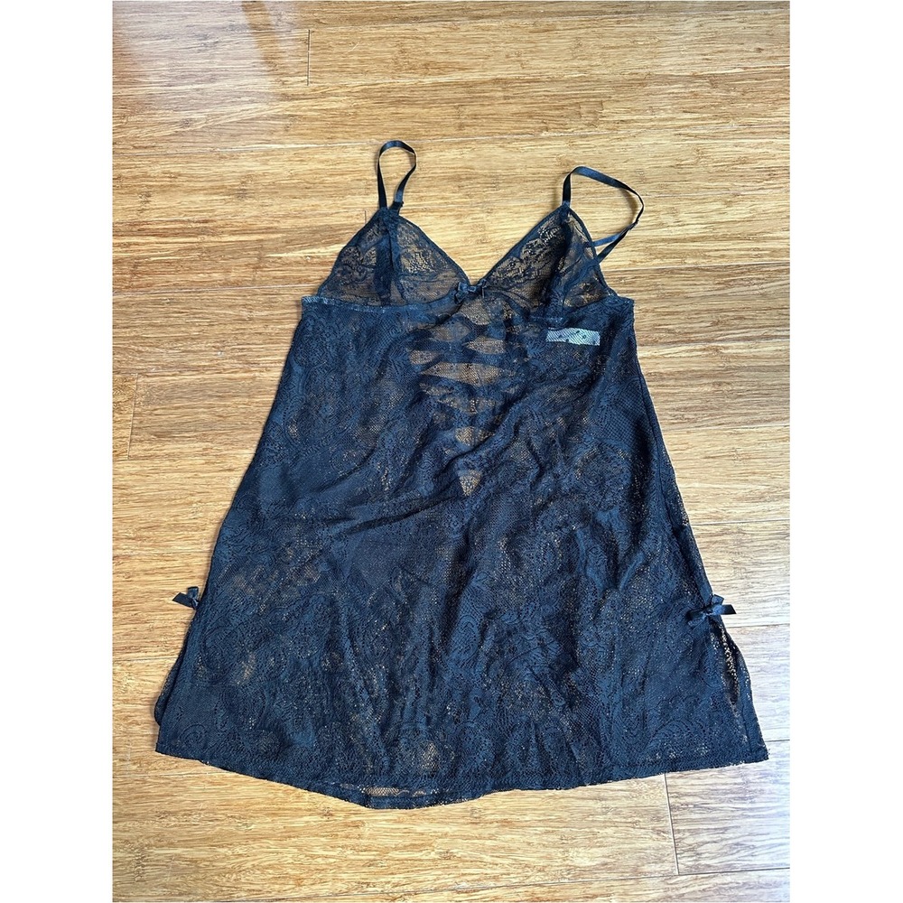 Victoria's Secret Whimsigoth Babydoll Dark Feminine Boudoir Women M Black Lace